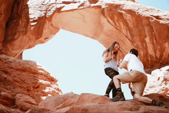 AJ proposing to Melissa