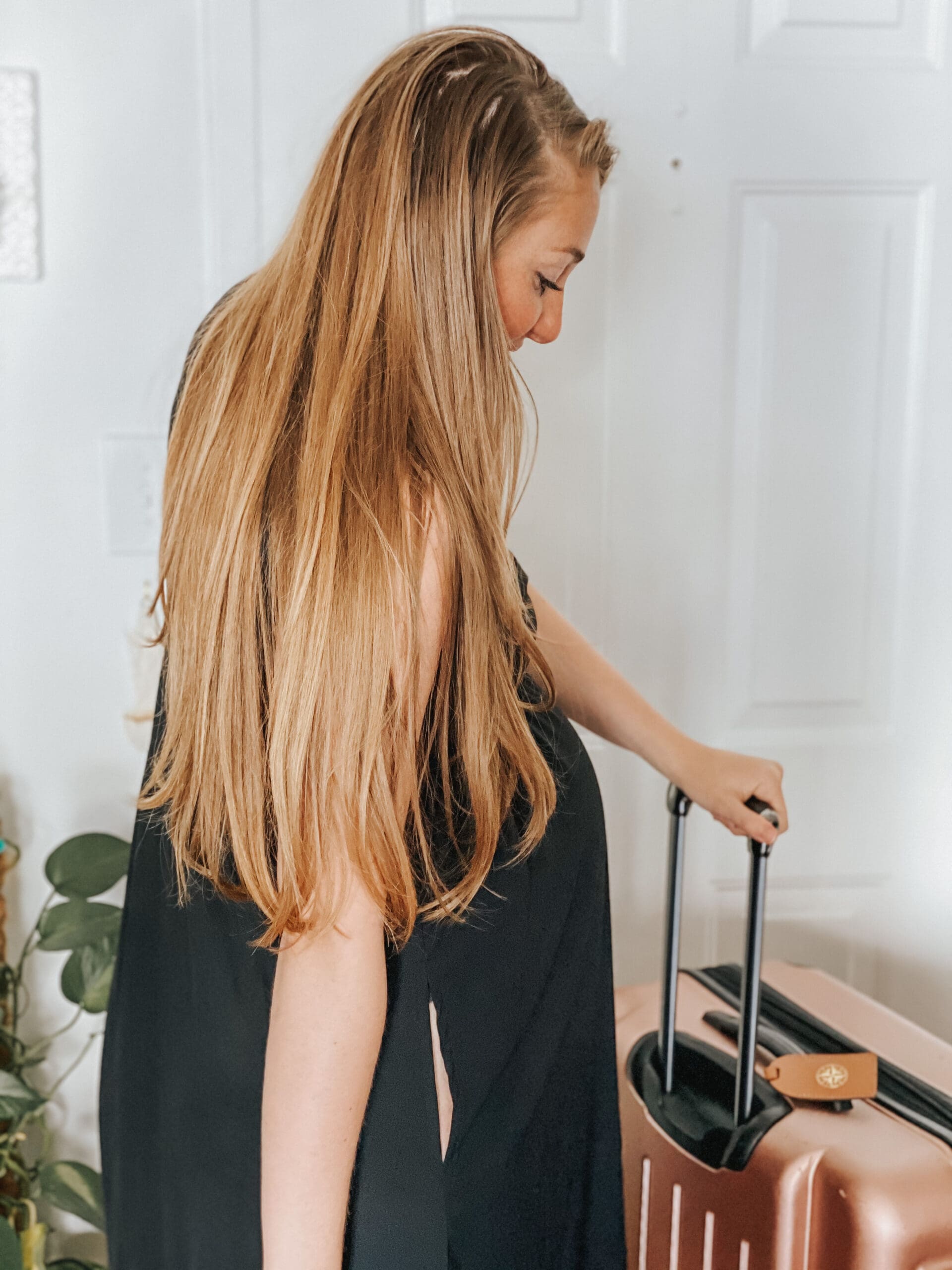 melissa with packed hospital bag
