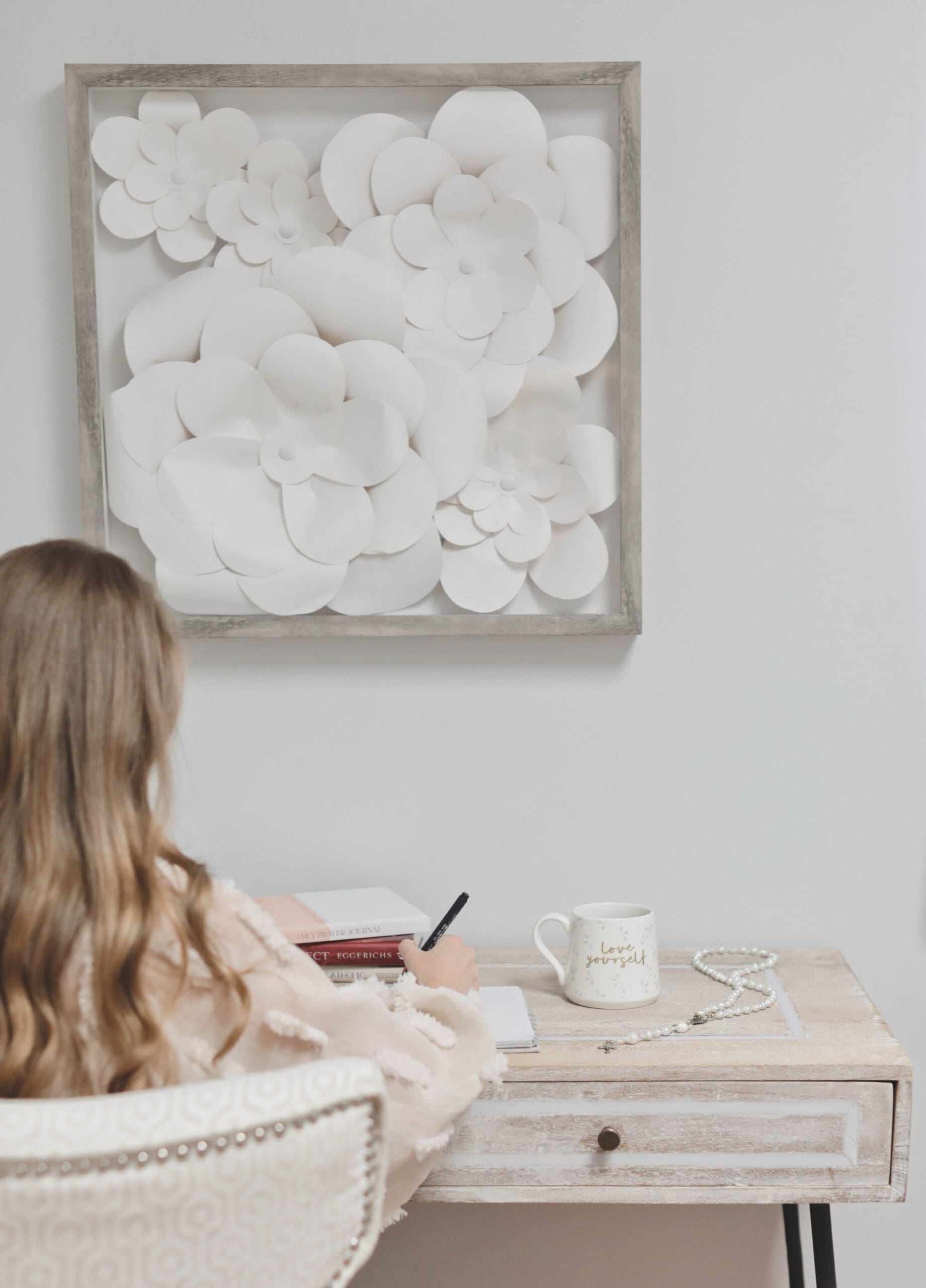 melissa journaling at desk