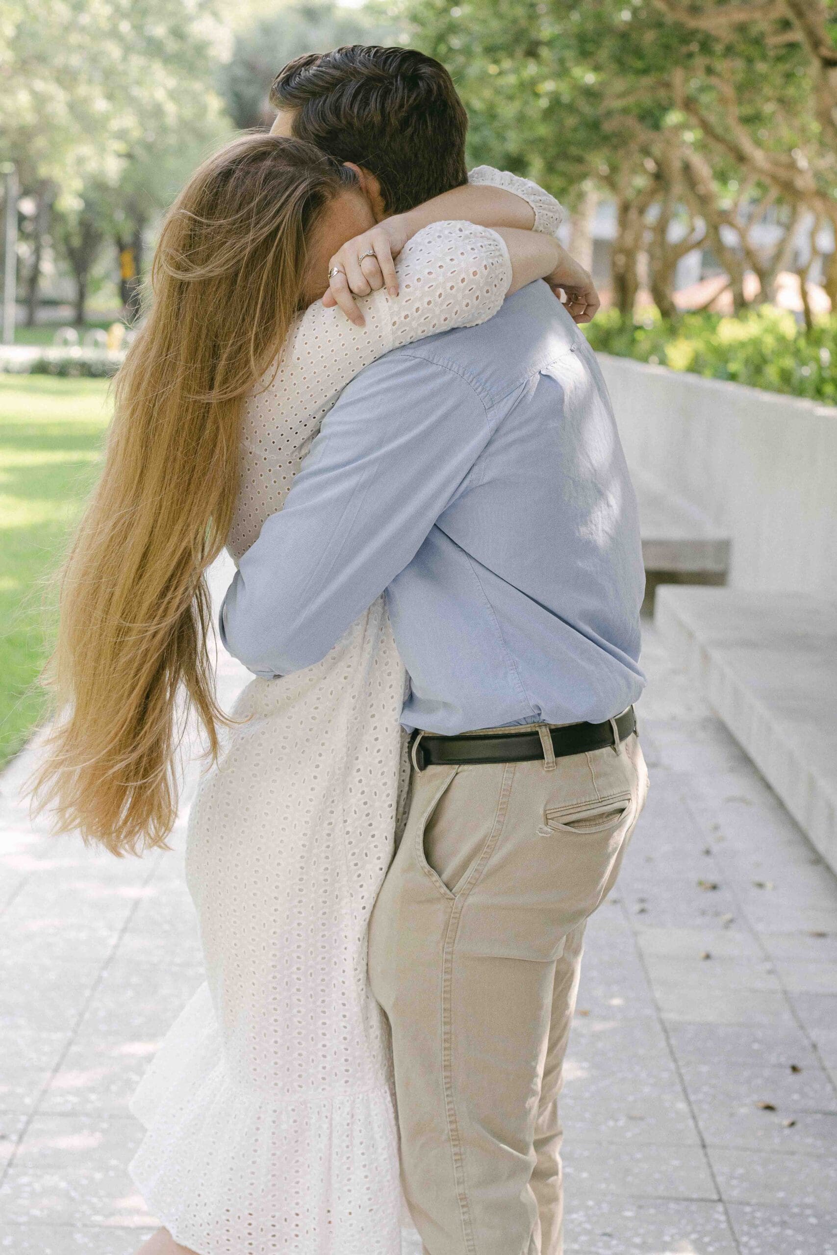 melissa and aj hugging
