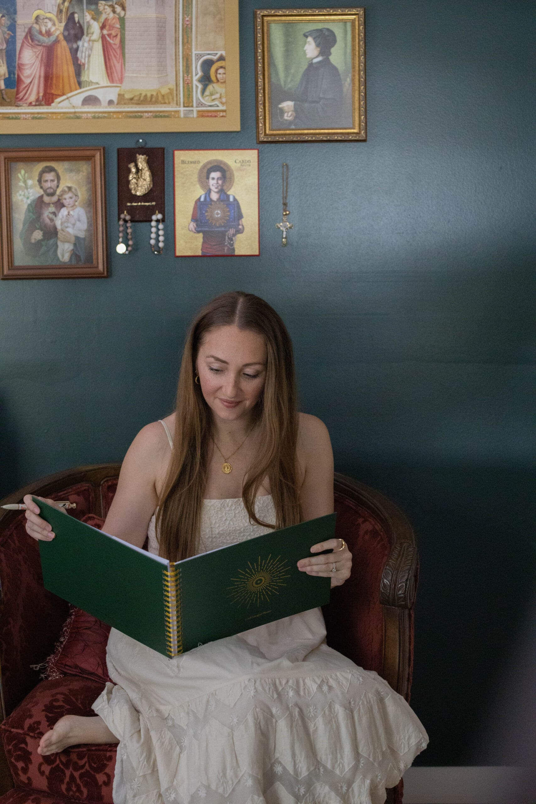 Melissa reading a book